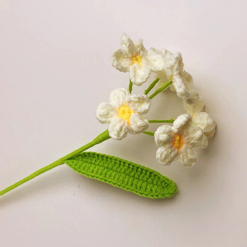 Handmade Crocheted Forget-Me-Not Flowers – Decorative Yarn Floral Accent