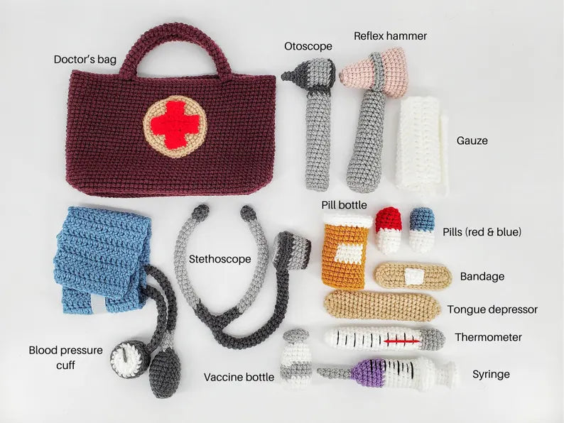 Handmade Crochet Medical Toy Set – A Wholesome Blend of Play, Learning & Creativity